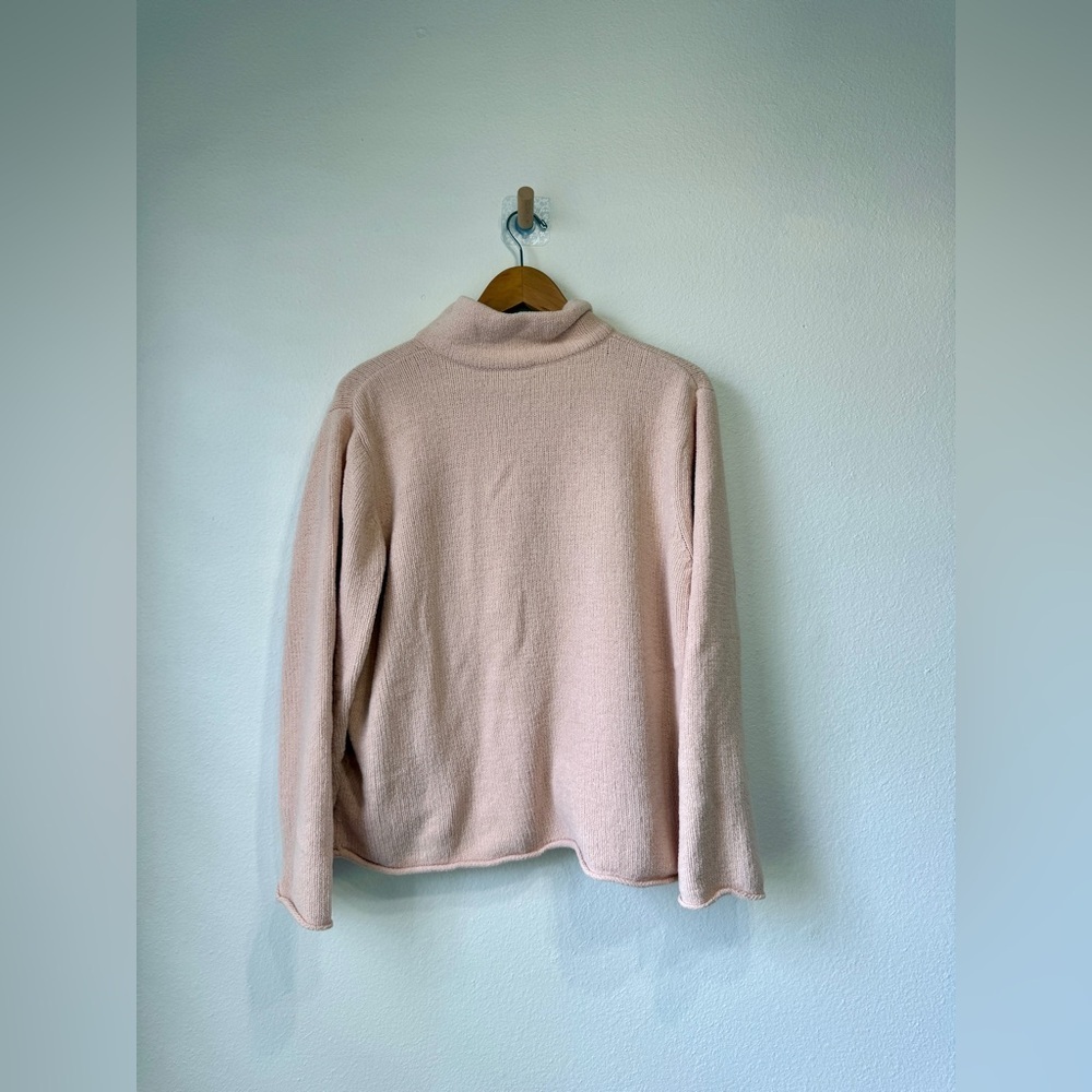 J.Jill Soft Knit Zip Front Cardigan Jacket Blush Pink Size XL - Picture 4 of 5